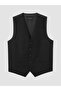 Black Slim Fit Men's Classic Vest - 4
