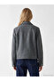 Anthracite Shirt Collar Women's Cashmere Jacket - 6