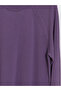 Purple Crew Neck Women's Knitwear Tunic - 7