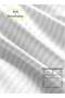 King Size 4Pc Fitted Sheet Set | Soft Microfiber Material | Embossed Stripe Bright White C - 2
