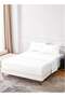 King Size 4Pc Fitted Sheet Set | Soft Microfiber Material | Embossed Stripe Bright White C