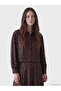 Brown Polka Dot Poplin Women's Shirt - 2
