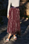 Plum Crinkled Model Belted Chiffon Skirt - 2Y3369 - 4