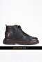 Genuine Leather Men's Boots Lace-Up Zippered Casual Winter Cold Resistant Poly Sole Inner Outer Genuine Calf Leather Black
