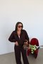 High Collar Zippered Sweat Track Suit Bottom Set - 3