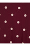 Burgundy Polka Dot Women's Capri Pajama Set - 7