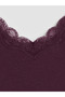Purple String Strap Lace Detailed Women's Tank Top - 7