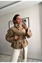 High Collar Buttoned Waist-Tied Trench Jacket