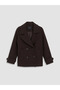 Brown Jacket Collar Women's Cashmere Coat - 6