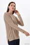 Crew Neck Slit Tunic 8229A Mink