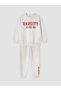 White Printed Boys' Tracksuit Set - 3