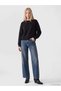 Black Soft Touch Oversize Women's Sweatshirt - 2