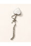 Lip Gloss Keychain with Heart Compact Mirror & Bag Charm - 2