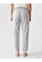 Gray Patterned Women's Jogger Pajama Bottoms - 4