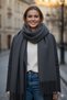 Smoked Soft Textured Women's Scarf Shawl Shoulder Shawl 50 X 190 cm