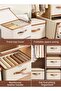 2-Packs Clothes Drawer Organizer with Cover, Wardrobe Clothes Organizer,Foldable Storage B - 2