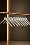 6-Piece White Wood Look Plastic Clothes Hanger Garment and Clothing Hanger - 3