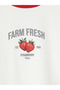 White Crew Neck Strawberry Printed Women's T-Shirt - 6