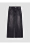 Black Wideleg Women's Jeans - 5