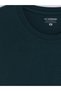 Green Crew Neck Long Sleeve Pajama Top - 3