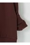 Burgundy Mock Neck Men's Thick Sweatshirt - 4