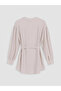 Beige Belted Textured Women's Shirt Tunic - 7