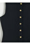 Black Crew Neck Women's Knitwear Vest - 5