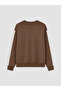 Brown Striped Soft Touch Women's Sweatshirt - 3
