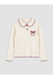 Burgundy Baby Collar Printed Girls' T-Shirt, Pack of 2 - 2