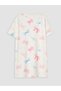 Ecru Printed Girls' Nightgown - 4