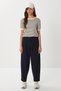 Pensli Polyviscon Balloon Trousers Lgp0033 Dark Blue - 2