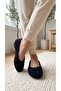 Women's Black Sherpa Furry Bowknot Casual Ballerinas 1 cm Byndsharp01 - 5