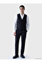 Black Slim Fit Men's Classic Vest - 2