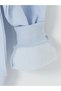 Blue Printed Women's Thick Hoodie with Kangaroo Pocket - 8