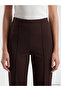 Brown Slim Fit Spanish Leg Women's Trousers - 3