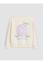Ecru Cinnamoroll Printed Girls' Tracksuit Set - 4