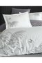 Double Person Exclusive Series Embroidered 100% Cotton Satin Duvet Cover Set