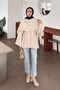 Shawl Tie Detail Tunic Cream - 2