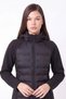 Kapüşonlu Softshell Kollu Şişme Kadın Mont - 6