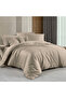 Monochrome Satin Double Natural Beige Single Duvet Cover - 2