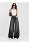 Comfortable Fit Wide Leg Jeans with Vintage Effect