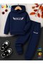 Angel Wing Printed Thick Winter Hooded Top/Bottom Children's Tracksuit Set (Pockets on the Bottom of the Sweatpants)
