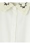 Designed Collar Lace Detailed Cotton Shirt - 7