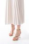 Zri̇n-20 Gold Stone Vivet Platform Heeled Evening Dress Shoes 11 cm - 6