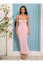 Rochie maxi, roz - S - 5