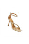 Zri̇n-20 Gold Stone Vivet Platform Heeled Evening Dress Shoes 11 cm - 3