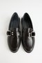 Loafer 2603 - Bitter Brown Women's Loafer with Metal Buckle Detail - 4