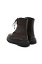 Brown Lace-Up Serrated Sole Women's Boots - 7