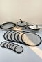 15 Piece 100% Vegan American Service and Soup Set |   Washable Set with Basket, Tray & Coasters