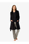 Women's Fleece Dressing Gown 52222 - Black - 3
